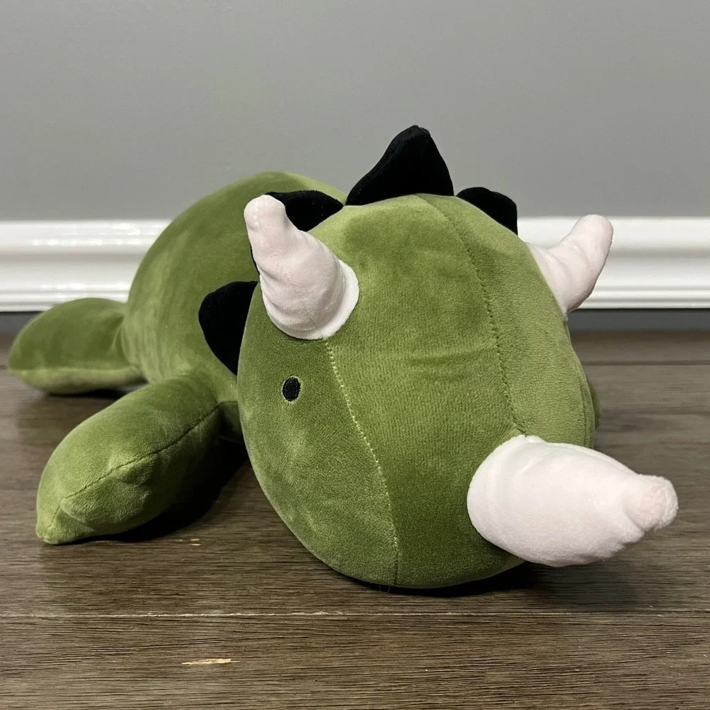 Member's Mark Triceratops Dinosaur Pillow Plush Stuffed Animal Green 12 inch